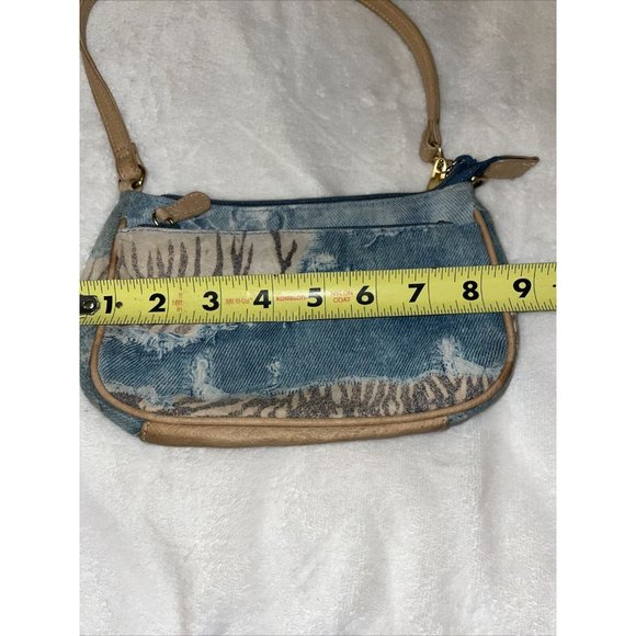 GAL Great American Leather Works Denim Tiger Mini Shoulder Bag - Picture 8 of 11